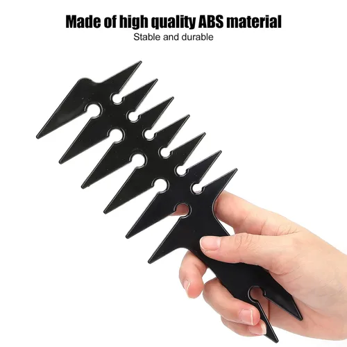 Miniatura 3 de Peine para hombre, peine de doble cara con dientes anchos para peluquería, peine de peinado retro (negro)