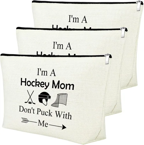 Miniatura 8 de Mxrymvu Regalos de jugador de hockey para mujeres, bolsa de maquillaje, jugador de hockey sobre hielo, regalo de cumpleaños y graduación, Soy una