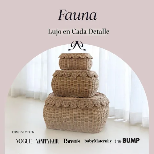 Miniatura 2 de BEBE BASK Juego de 3 cestas festoneadas grandes, tejidas a mano y galardonadas, tamaño XL, para mantas de 22 x 16 x 10 pulgadas, elegante mimbre