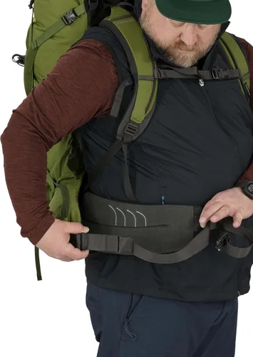 Miniatura 11 de Osprey Aether 65L Mochila de mochilero para hombre, color negro, S/M, ajuste extendido