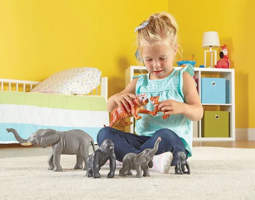 Miniatura 3 de Learning Resources Jumbo Jungle Animals Mommas y Bebés - Juguetes de animales de safari, figuras de animales pequeños, figuras de juguete
