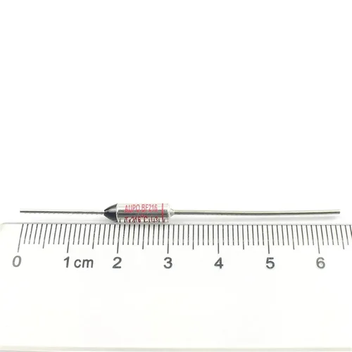 Miniatura 3 de Fusible térmico BF216 BF216X 10A 16A 250V BF 216C 420.8 °F Cutoff TF Pellet TCO Axial Lead Temperature Links(16A BF216X)