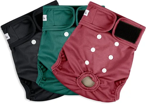 Miniatura 16 de Pañales lavables para perros, para hembras caninas, reutilizables, para periodo de celo, altamente absorbentes, para incontinencia, con broches