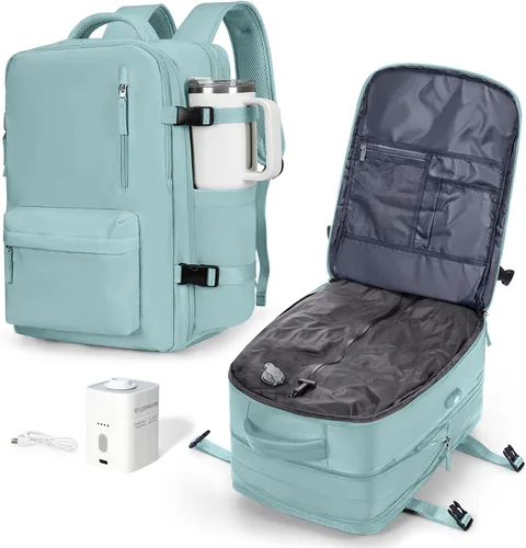Miniatura 21 de VGCUB Mochila grande de viaje para trabajo, negocios, mochila para computadora portátil aprobada para vuelo, para mujeres y hombres, mochila