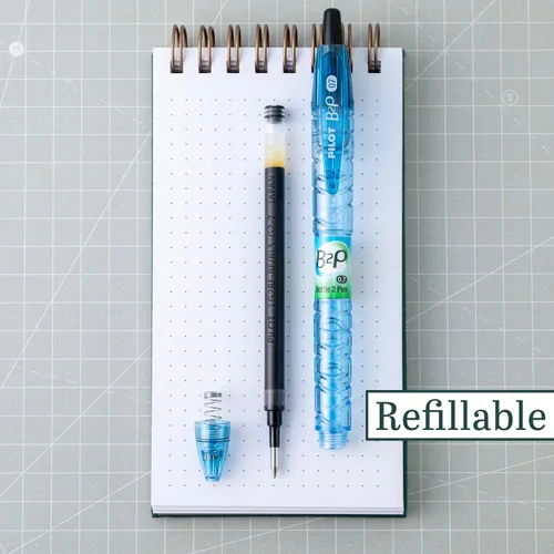 Miniatura 3 de PILOT B2P Colors - Bolígrafo de gel de bola rodante rellenable y retráctil hecho de botellas recicladas, punta fina, tintas G2 de colores surtidos
