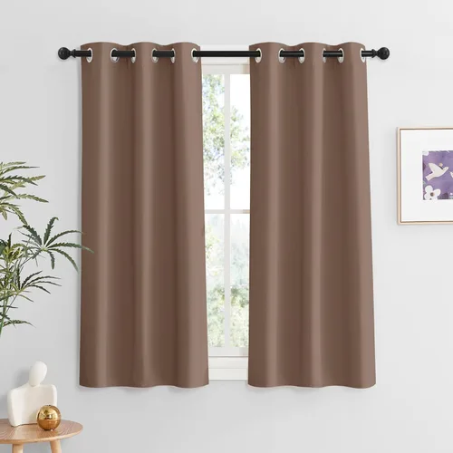Miniatura 126 de RYB HOME Cortinas opacas de cocina de 36 pulgadas de largo, tratamiento de privacidad para ventanas pequeñas, aislamiento térmico, telón de fondo