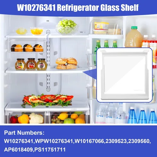 Miniatura 2 de Estante de vidrio para refrigerador W10276341 Piezas Compatibles con Kenmore, Whirlpool, Reemplazo de estante de vidrio para refrigerador 2309523