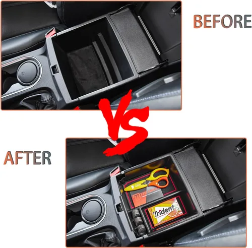 Miniatura 4 de Organizador Compatible con Consola Central de Ford Ranger 2019 2020 2021 2022 2023 XL XLT Lariat, Divisor de Reposabrazos, Bandeja de Almacenamiento