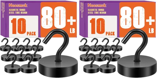 Miniatura 9 de Neosmuk - Ganchos magnéticos, elementos esenciales para cruceros, ganchos magnéticos resistentes de más de 30 libras para cabinas de crucero