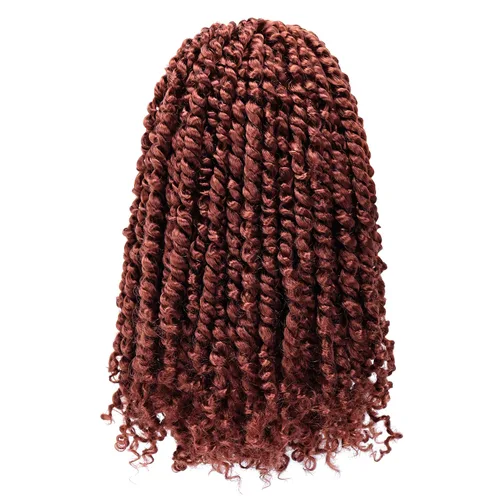 Miniatura 22 de 8 paquetes de extensiones de cabello sintético pretrenzado y prerrizado de ganchillo de 14 pulgadas, con rizos de pasión, para mujeres negras