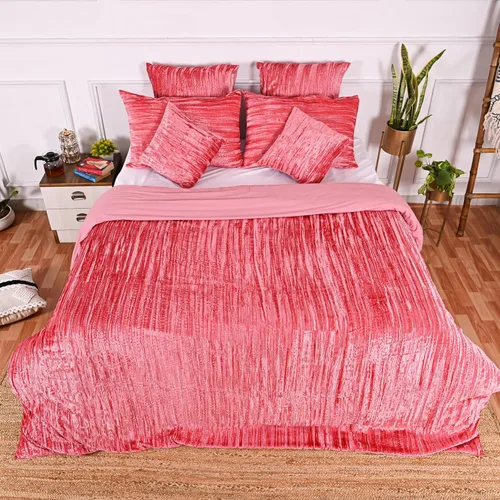 Miniatura 31 de Funda de edredón de terciopelo sólido ultra-luxe, ropa de cama boho UO, funda de colcha Donna, juego de edredón de 3 piezas, juego de cama de Azul