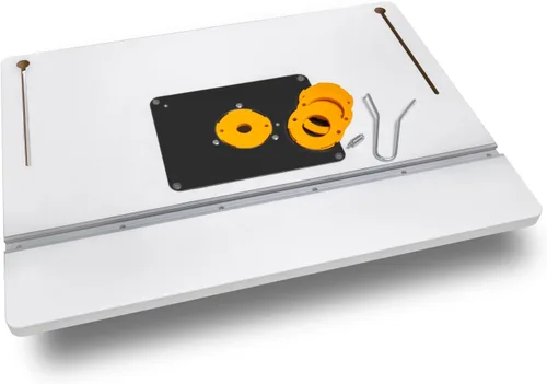 Miniatura 10 de POWERTEC Kit de valla de mesa de enrutador, sistema de lujo, 3-3/8 pulgadas de alto, 24 pulgadas de largo, mesa de enrutamiento para carpintería