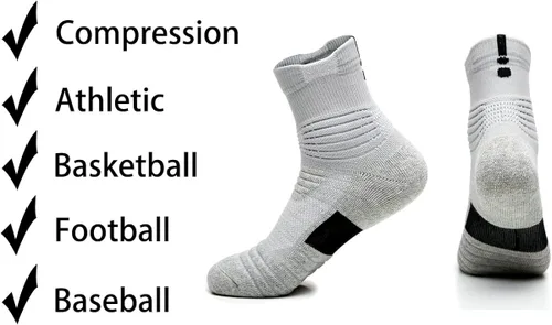 Miniatura 2 de Yoknatt Elite - Calcetines de baloncesto gruesos para ciclismo, calcetines deportivos para hombres, mujeres y niños