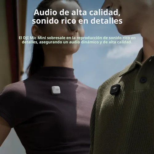 Miniatura 3 de DJI Mic Mini Transmisor (Negro Infinito), Ultraligero, Micrófono Lavalier Inalámbrico para DJI Action 5 Pro/Osmo Pocket 3, Cancelación de Ruido