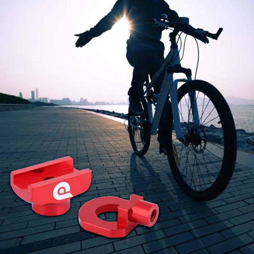 Miniatura 2 de tendicatena i, tensor de cadena, tensor de cadena de ciclo Ajustador de fijación de aleación de aluminio para bicicleta plegable (rojo)