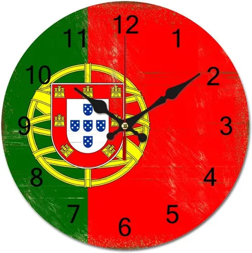 Miniatura 14 de Reloj de pared grande con diseño de bandera de San Vicente y la Granadina, funciona con pilas, reloj colgante silencioso de 9 pulgadas, decoración