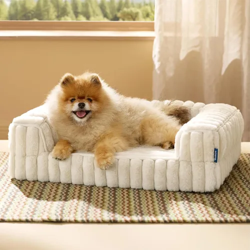 Miniatura 31 de Bedsure - Cama ortopédica para perros medianos, camas impermeables de espuma viscoelástica medianas con lados, sofá de espuma de nido de abeja