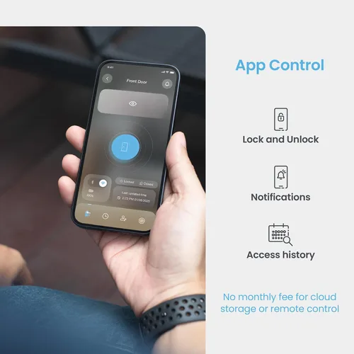 Miniatura 6 de Lockly Vision Elite - Cerradura inteligente de video con cámara, cerrojo inteligente Wi-Fi para puerta delantera, teclado PIN Genie®, cerradura
