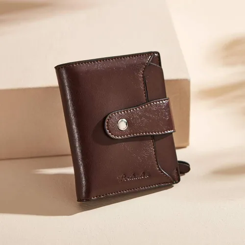 Miniatura 2 de BOSTANTEN - Billetera de cuero para mujer con bloqueo RFID, pequeña, con cremallera, de bolsillo, para tarjetas, con ventana para documento