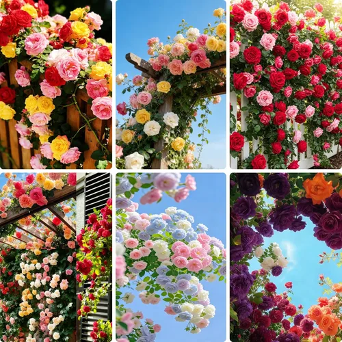 Semillas de rosas trepadoras, 300 semillas de rosas trepadoras de colores mixtos, semillas de jardín perennes para paredes, vallas, enrejados,