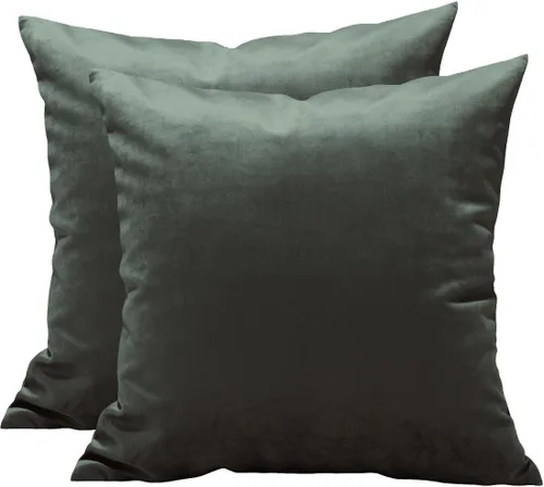 Miniatura 74 de TangDepot - Funda de almohada lisa de terciopelo, funda de cojín supersuave de lujo, muchas opciones de colores y tamaños