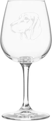 Miniatura 51 de Copa de vino de 12.75 onzas con diseño de perro grabado
