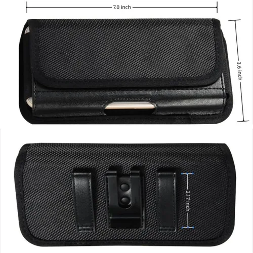Miniatura 4 de Funda de nailon con clip para cinturón para Samsung Galaxy A16 A15 5G A14 A55 A54 A53 A35 S25 Ultra S24 S23 S22 S21 Note 20 Ultra A13, iPhone 17 Pro