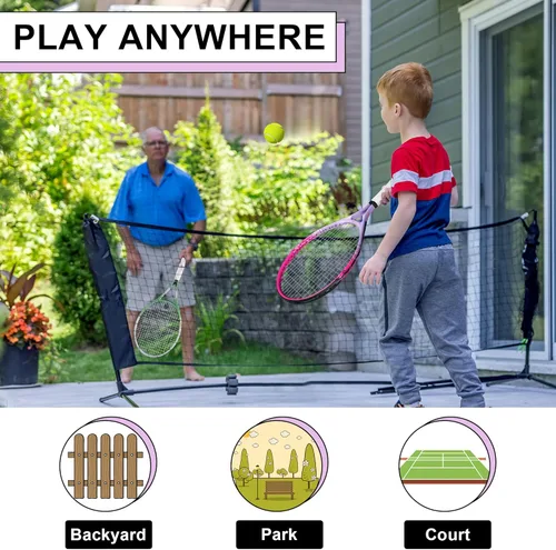 Miniatura 3 de bo'weiqi Raqueta de tenis para niños de 17"-25" para edades de 2-12 años, raqueta de tenis juvenil ligera para niñas y niños, deportes al aire Rosa