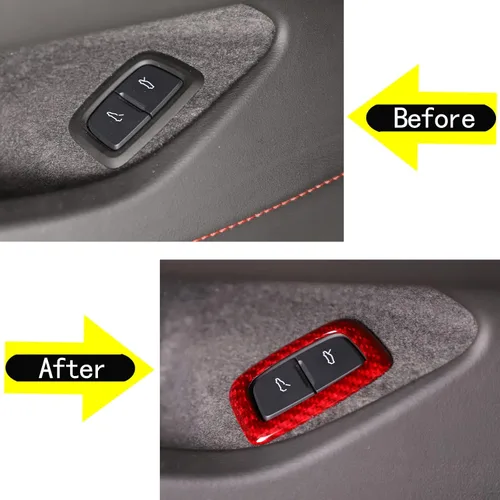 Miniatura 3 de Sekhyna Cubierta de botón del interruptor del maletero compatible con Corvette C8 Stingray 2020 2021 2022 2023 fibra de carbono real / ABS 1 pieza
