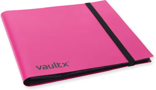 Miniatura 2 de Vault X Carpeta estándar de 12 bolsillos con correa, capacidad para 480 tarjetas coleccionables en 20 páginas de carga lateral (rosa)