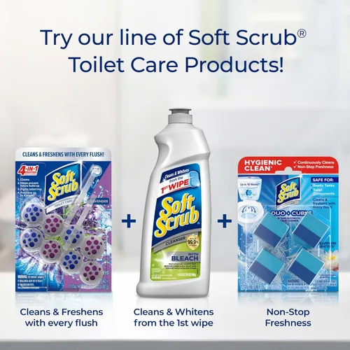 Miniatura 8 de Soft Scrub Limpiador de taza de inodoro con colgador de borde 4 en 1, Lavanda, 2