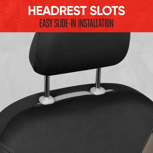 Miniatura 4 de Motor Trend SpillGuard 2 Fundas de Asiento Beige para Automóviles y Fundas de Asiento para Camiones - Forro de Neopreno Fundas de Asiento