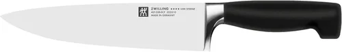 ZWILLING - Cuchillo de chef alemán afilado de cuatro estrellas de 8 pulgadas, fabricado en una fábrica alemana propiedad de la empresa con acero de