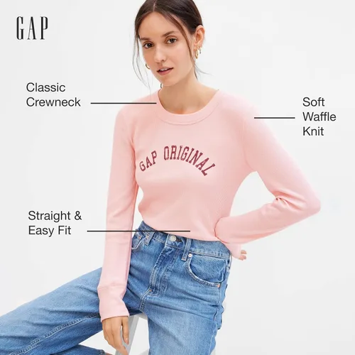 Miniatura 2 de GAP Women's Waffle Knit Long Sleeve Tee T-Shirt