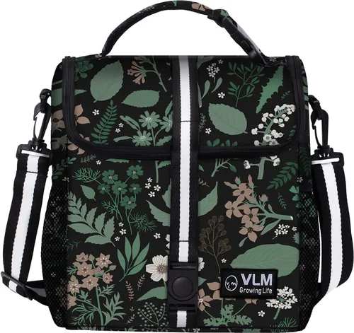 VLM Lonchera para mujer, bolsa de almuerzo aislada para mujer con correa de hombro ajustable, bonita bolsa de almuerzo para el trabajo, picnic,