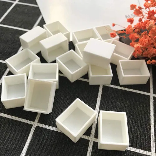 Miniatura 5 de Juego de 100 bandejas de acuarela con rayas magnéticas, de plástico blanco, vacío, para artistas, para bricolaje, acuarela, óleos o acrílicos