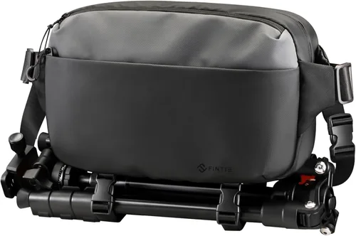 FINTIE Bolsa bandolera para cámara DSLR/SLR/sin espejo, impermeable, con soporte para trípode para Canon R50/R100/Sony A6400/Nikon Z6 III para