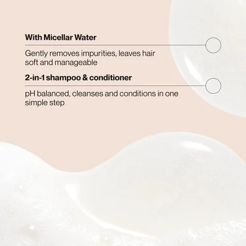 Miniatura 3 de Suave Champú y acondicionador 2 en 1 con infusión micelar, limpieza y acondicionador para todo tipo de cabello, 28 onzas, paquete de 4