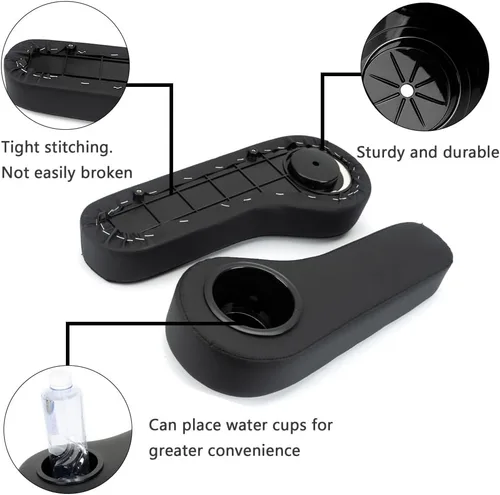 Miniatura 3 de PIT66 Kit de reposabrazos para asiento trasero de carrito de golf con portavasos, compatible con accesorios EZGO/Club Car/Yamaha/carrito de golf,