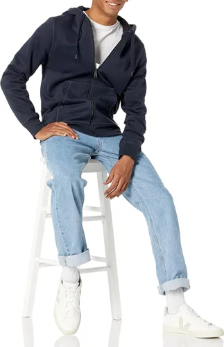 Miniatura 5 de Tienda Essentials - Sudadera con capucha de vellón y cremallera completa, para hombre