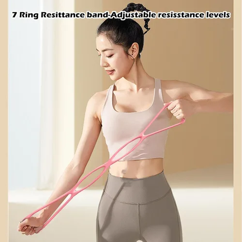 Miniatura 6 de Bandas de resistencia ajustables de 4 anillos para entrenar en casa, bandas de entrenamiento para mujeres y hombres, fitness, yoga, pilates