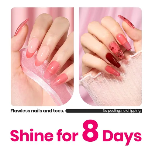Miniatura 5 de Beetles Esmalte de uñas – Esmalte de uñas de dedos rojos de secado rápido (0.5 onzas líquidas), no necesita lámpara UV, esmalte de uñas, manicura