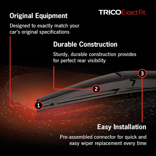 Miniatura 5 de TRICO Exact Fit™ (14-F) Escobillas de repuesto para limpiaparabrisas de automóvil de 14 pulgadas para mi automóvil Premium hoja de viga para todo
