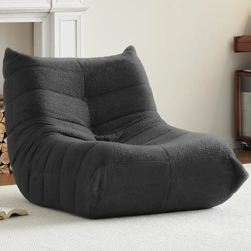 Miniatura 20 de Silla Puf, Silla Puf Loveseat junto a la Chimenea Sofá Puf para Adultos, Sillas Puf de 2 Plazas para Adolescentes con Espuma de Alta Resistencia