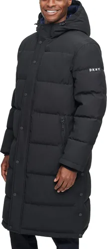 Miniatura 3 de DKNY Chaqueta de parka extra larga con capucha Arctic Cloth para hombre