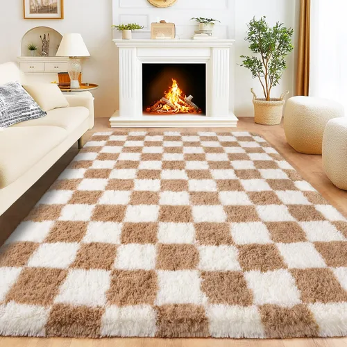 Miniatura 54 de Awaytail Alfombra Esponjosa Lavable 2x3 Pies, Pura Negra Alfombra para Silla de Escritorio Antideslizante, Alfombra Supersuave para Niños