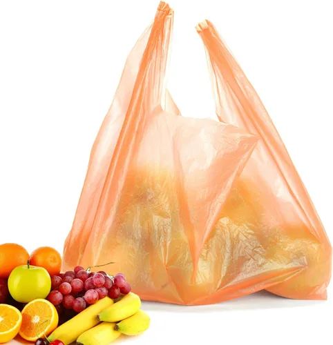 Miniatura 8 de LazyMe Bolsas para camisetas, bolsas de plástico con asas a granel para compras y restaurantes, bolsas de plástico para negocio, 12 x 20 pulgadas
