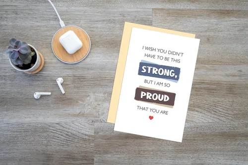 Miniatura 3 de Tarjeta de ánimo, tarjeta de simpatía sinceramente para amigo mejor amiga, tarjeta I'm So Proud That You, regalo de empatía para pacientes con cáncer