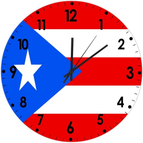 Miniatura 71 de Cheyan Reloj de pared con bandera de Canadá de 12 pulgadas, silencioso, sin tictac, de PVC, funciona con pilas, reloj redondo decorativo, regalo