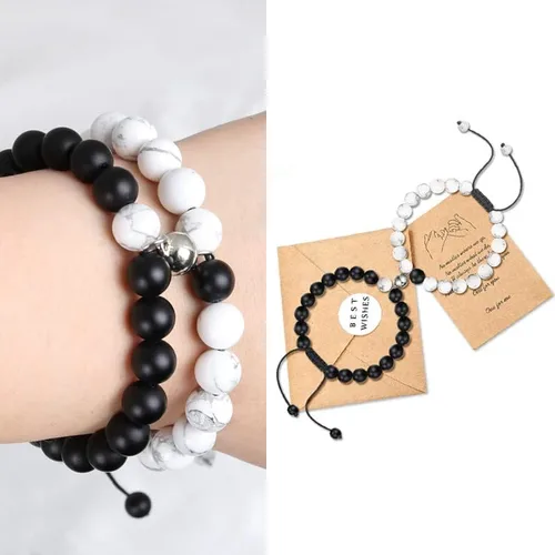 Miniatura 7 de Regalos para parejas para novio, novia, pulseras magnéticas para pareja, aniversario, regalo de Navidad para marido, esposa, pareja a juego